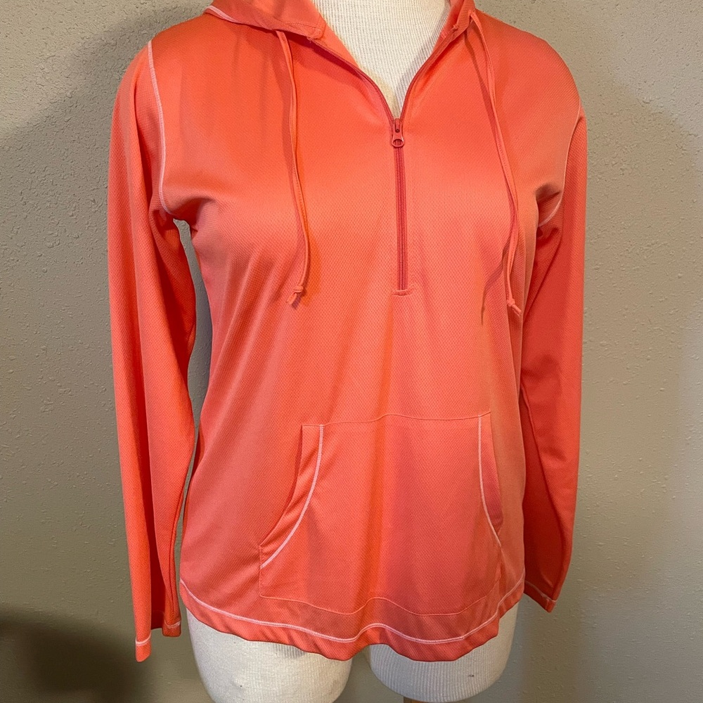 White Sierra Orange Hooded Pullover with Insect Sheild